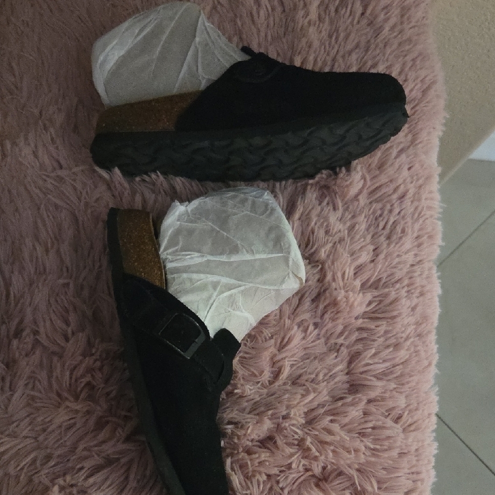 Birkenstock Betula Women's Black Suede Slip-On Clogs L5 36 - Picture 2 of 8